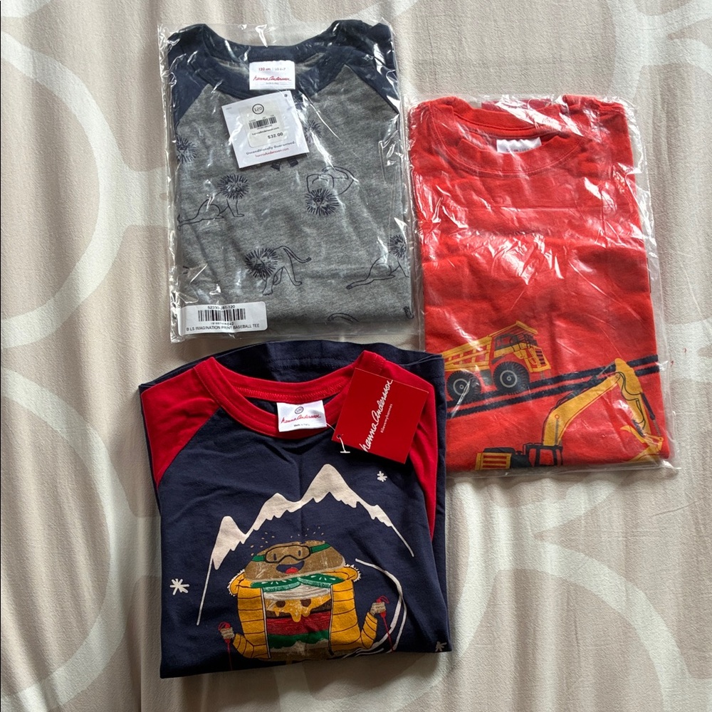 Hanna Andersson Kids Graphic T-Shirts - Set of 3 size 6/7